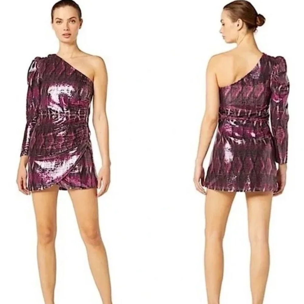 Misa LA Nova one shoulder dress
